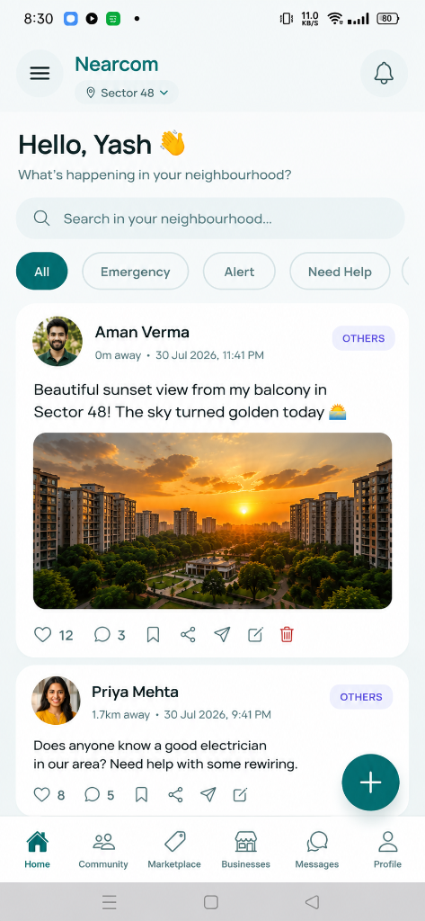 Nearcom screen 3